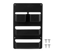 Xztrdi RV Door Organiser Storage Box, PP Compartment Shelf for Motorhome Caravan Van Waste Tank Hatch Door, Compatible with Thetford, Dometic and Fiamma Cassette Toilets, Black