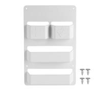 Xztrdi RV Door Organiser Storage Box, PP Compartment Shelf for Motorhome Caravan Van Waste Tank Hatch Door, Compatible with Thetford, Dometic and Fiamma Cassette Toilets, (White)