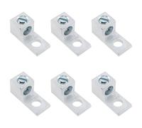 XZW 6 Pieces of Aluminum Alloy Mechanical Terminal Blocks Wire Terminal Blocks 1 Hole Wire Terminal Block Suitable for 14 AWG - 2 AWG Wires