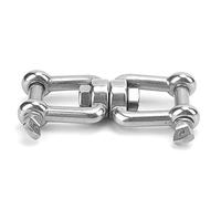 XZXCVN 316 Stainless Steel Swivel Shackle, Universal Rolling Chain Device for Marine Use, Silver - Durable, Handcrafted Safety, Ideal for Ships and Water Environment