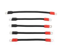 XZXCVN 4 Gauge Cart Battery Cables Kit, Pure Copper Wiring with Wire Lugs, 5PCS Black and Red Connectors - Heavy Duty Conductivity, Universal Fit for 36V 48V DC AC Carts (Black and Red Connector)
