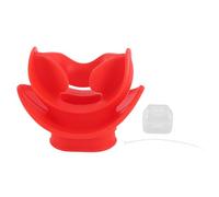 XZXCVN Diving Regulator Mouthpiece, Silicone Scuba Regulator Mouthpiece, Comfortable Fit with Tie Groove - Secure Connection, Soft Food Grade Silicone, Ideal for Snorkeling and Freedivi (Red)