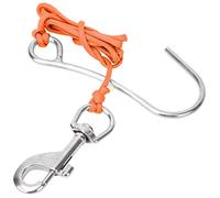 XZXCVN Drift Diving Hook - Heavy Duty Bolt Snap with Single Hook + 47" Braided Nylon Rope for Secure Underwater Positioning and Safety Line Attachment for Photographers (Orange)