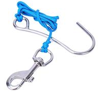 XZXCVN Drift Diving Hook - Heavy Duty Bolt Snap with Single Hook + 47" Braided Nylon Rope for Secure Underwater Positioning and Safety Line Attachment for Photographers (Blue)