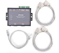 XZXCVN Dual Serial Port Serial Server RS232 RS485 RS422, 5-36VDC Power Input, 2 Ethernet Ports - High Speed 230400bps, Secure TLS AES Encryption, Industrial Network Communication