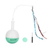 XZXCVN Interactive Automatic Cat Food Dispenser Ball, Electric Rotating Feeder with Tease Band Green Band Type - Smart Sensor System, Engages Play and Feeding, Ideal for Active Cats (Ribbon style)