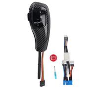 XZXCVN LED Gear Shift Knob Shifter Lever Head Retrofit Kit with Engine Start Stop Button for E61 E60 E46 LHD - LED Gear Position Indicator, Comfortable PU Leather Grip, Easy Installatio (Carbon Fiber