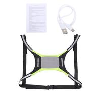 XZXCVN LED Running Vest, Colourful LED Reflective Vest, One Size Fits Men Women - Voice & Quiver Control, Type - C Recharge, Night Riding and Running Safety (Grey)