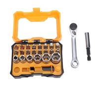 XZXCVN Multi Function Ratchet Wrench Set, 24Pcs Double Headed Mini Ratchet, 1/4 Inch Hex Bits - Precise Adjustments, Extended Reach, Ideal for Furniture Assembly and Electrical