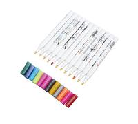XZXCVN Outline Pens Metallic Markers 12 Colors, Glitter Super Squiggles 2 Line Pen Set - Unique Double Color Effect, Easy to Use, Ideal for Crafts and School Projects