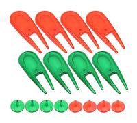 XZXCVN PE Plastic Golf Ball Divot Tools Pitch Fork Putting Green Repair Kit with Ball Marker