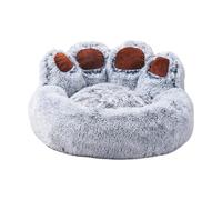 XZXCVN Plush Dog Bed Bear Shape, Soft Round Pet Bed for Cats and Dogs, Multiple Sizes and Colors - Cozy Comfort, Non - slip Bottom, Suitable for Small to Medium Pets (L)