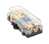 XZXCVN Power Distribution Block 60A, 1 Out 2 In Car Audio Fuse Holder, Heat Resistant Metal and ABS - Durable Construction, Safe Power Control, Ideal for Auto Stereo Amplifiers