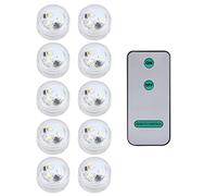 XZXCVN Round Waterproof LED Candle Lights, 10pcs Set, Warm White Submersible Remote Control - Long Lasting, Abrasion, Ideal for Outdoor and Indoor Decoration (Warm White Light 2700-3200k)