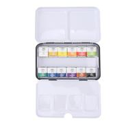 XZXCVN Solid Watercolor Paint Set, Portable Iron Box, 12 Professional Colours - Advanced Grinding Technology, Soft Colours, Ideal for Artists and Students (12 colors)