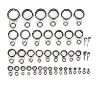 XZXCVN Universal Rock Casting Tackle Fishing Rod Guides Line Rings 41 in 1 Set - Durable Stainless Steel, Wear - Resistant Ceramic, Portable Design for Fishing Enthusiasts