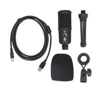 XZXCVN USB Condenser Microphone, Super Cardioid Directional Wired Desktop Mic for Recording, Gaming - High Sampling Rate, Noise Reduction, Perfect for Live Streaming and Online Teaching