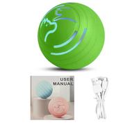 XZXCVN Vibrating Dog Ball with Colorful LED Light, 4 Modes, 2.2in Durable TPU Toy - Interactive Playtime, Rechargeable Battery, Ideal for Small and Medium Dogs (Green)