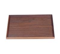 XZXCVN Walnut Wooden Serving Tray Rectangle, Tenon Structure, Black Walnut, Multipurpose Kitchen Tray - Durable Solid Wood, Classic Finish, Ideal for Tea and Dessert Presentation (Small Size)
