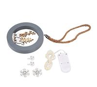 XZXCVN Wooden Craft Christmas Elk Pendant, Simple Compact Wall Art Decor, 1 Piece - DIY Assembly, Battery Operated Light Strip, Versatile Holiday Decoration