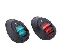 XZXCVN Yacht Signal Light 3W Boat Navigation Lights Red Green for Sailing DC12V - 24V - IP66 Waterproof, LED Safety Equipment for Dinghy and Kayak, Ideal for Small Vessels under 12m (Black)