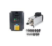 XZXXZSZ CNC 1.5kw Air-Cooled Spindle Kit 1500W Square Air Cooling Spindle Motor + 1.5KW VFD Inverter + 13pcs/Set ER11