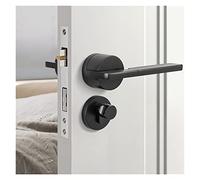 XZXXZSZ Smart Door Handle Interior Exterior Knob Lever with Lock and Key Bedroom Bathroom Black for Home Magnet Aluminium Alloy Room(Nero)