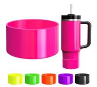 Xzyden Protective Silicone Boot for Stanley Cup 20-40oz, Hydro Flask 12-24oz & Simple Modern 20-40oz, Antislip Sleeve Cover Neon for More Tumblers & Water Bottles with 2.8-2.95" Base
