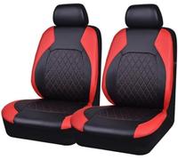 XZYNB 2 Pieces Car Seat Covers for Honda Civic 2016-2017 2018 2019 2020 2021, Car Seat Covers Front Waterproof PU Leather, Non-Slip, Black + Red