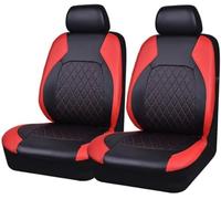 XZYNB 2 Pieces Car Seat Covers for Honda Fit/Jazz 2008-2009 2010 2011 2012 2013, Car Seat Covers Front Waterproof PU Leather, Non-Slip, Black + Red