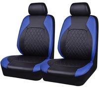 XZYNB 2 Pieces Car Seat Covers for Honda Fit/Jazz 2014-2015 2016 2017 2018 2019 2020, Car Seat Covers Front Waterproof PU Leather, Non-Slip, Black + Blue