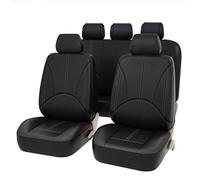 XZYNB Car Leather Seat Covers for Honda Crv 2007-2008 2009 2010 2011, 9 Pieces All-Weather Waterproof Breathable Non-Slip Seat Protectors,Black