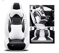 XZYUAN Car Seat Covers Fit For Jaguar XF 2007-2020/Jaguar XE 2015-2018 Genuine Leather PU Leather Waterproof Car Accessories，Black white luxury