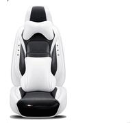 XZYUAN Car Seat Covers Fit For Jaguar XF 2007-2020/Jaguar XE 2015-2018 Genuine Leather PU Leather Waterproof Car Accessories，Black white luxury