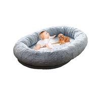 XZZHSM Cat bed,Human, Dogs Giant, Human Bean Bag Bed,dog Sofa Gigantic Futon With Foam Filling And Removalbe Cover For People Doze Off,for People, Families, Pets (Color : Gray, Size : 100