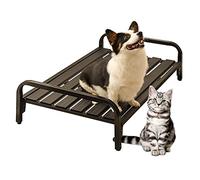 XZZHSM Cat bed,Pet Bed Small/Medium/Large Dogs and Older Pets Bed, Large Black Metal Elevated Pet Couch Sofa, for Indoor, Outdoor, Training, Easy Assemble (Size : M-80x50cm/31.5x19.7in)