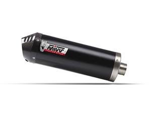 Y.080.KVC - Full exhaust system Mivv OVAL Black YAMAHA T-MAX 560 (25-25)