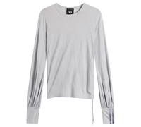 Y-3 Women's Chince Drape Long Sleeve Top Grey Medium