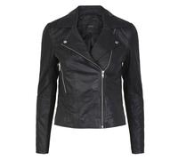 Y.A.S Sophie Black Leather Biker Jacket - XS, BLACK