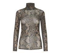 Y.A.S Women's Yaswoola Ls High Neck Top Noos Longsleeve T-Shirt, Fungi/AOP: snakea, M