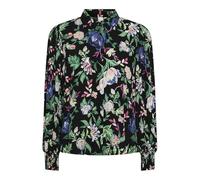 Y.A.S Yasalira LS Shirt S. Noos, Black/AOP: Chalk Flower, M