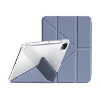 Y-Bracket Hard Transparent Acrylic Back Case Suitable For Apple iPad Pro 13 M4 / iPad Pro 11 M4 2024 With Pen Holder Cover(Purple,For IPad Pro 11 M4)