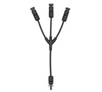 Y Branch Solar Connectors Parallel Cable Adapter 3-Way Solar Cable Connector Self-Locking IP67 PV Panel Male Female Extension Connector 12AWG (3-Way)
