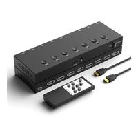 Y.D.F 7 Port HDMI Switch, 4k@60Hz HDMI Switcher 7 in 1 Out HDCP 2.0 Manual HDMI 2.0 Hub Support 3D Compatible with Nintendo Switch/OLED/Xbox/ PS5/4 Blu-Ray Player Fire Stick Roku Apple TV Chromeca