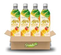 Y-go Y-go Aloe Vera Drink Mango 500ml - Refreshing Aloe Vera Juice with Real Aloe Pieces | Tropical Hydrating Beverage | Healthy Drink | (Pack of 4)