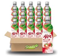 Y-go Y-go Aloe Vera Drink Strawberry 500ml - Refreshing Aloe Vera Juice with Real Aloe Pieces | Fruity Hydrating Beverage | Healthy Drink | (Pack of 20)