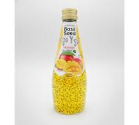Y-go Y-go Basil Seed Drink 290ml | With refreshing Fruity Juice with Fun and Premium Basil Seeds (Pack of 24, Mango Flavour)