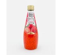 Y-go Y-go Basil Seed Drink 290ml | With refreshing Fruity Juice with Fun and Premium Basil Seeds (Pack of 24, Strawberry Flavour)