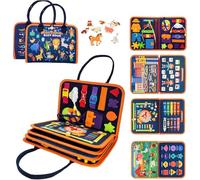 Y.H BLISSHAVEN Montessori Busy Book for Toddlers Ages 1-4 - 20-in-1 Educational Sensory Learning Toy, Interactive Quiet Activity Book for Fine Motor Skills, Preschool Travel Toy(Animal Style)