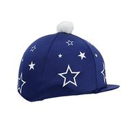 Hy Equestrian Super Starz Hat Cover - Navy and White - One Size